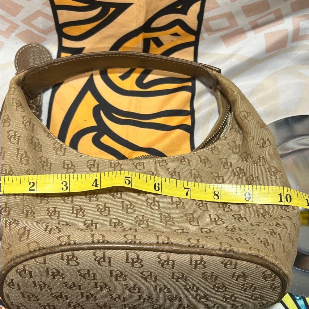 Dooney & Bourke Tan Mini Monogram Hobo Bag - Picture 11 of 14